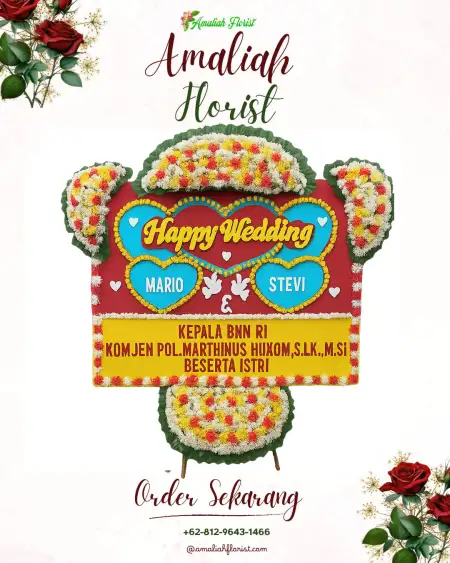 Papan Bunga Pernikahan Wono Sari